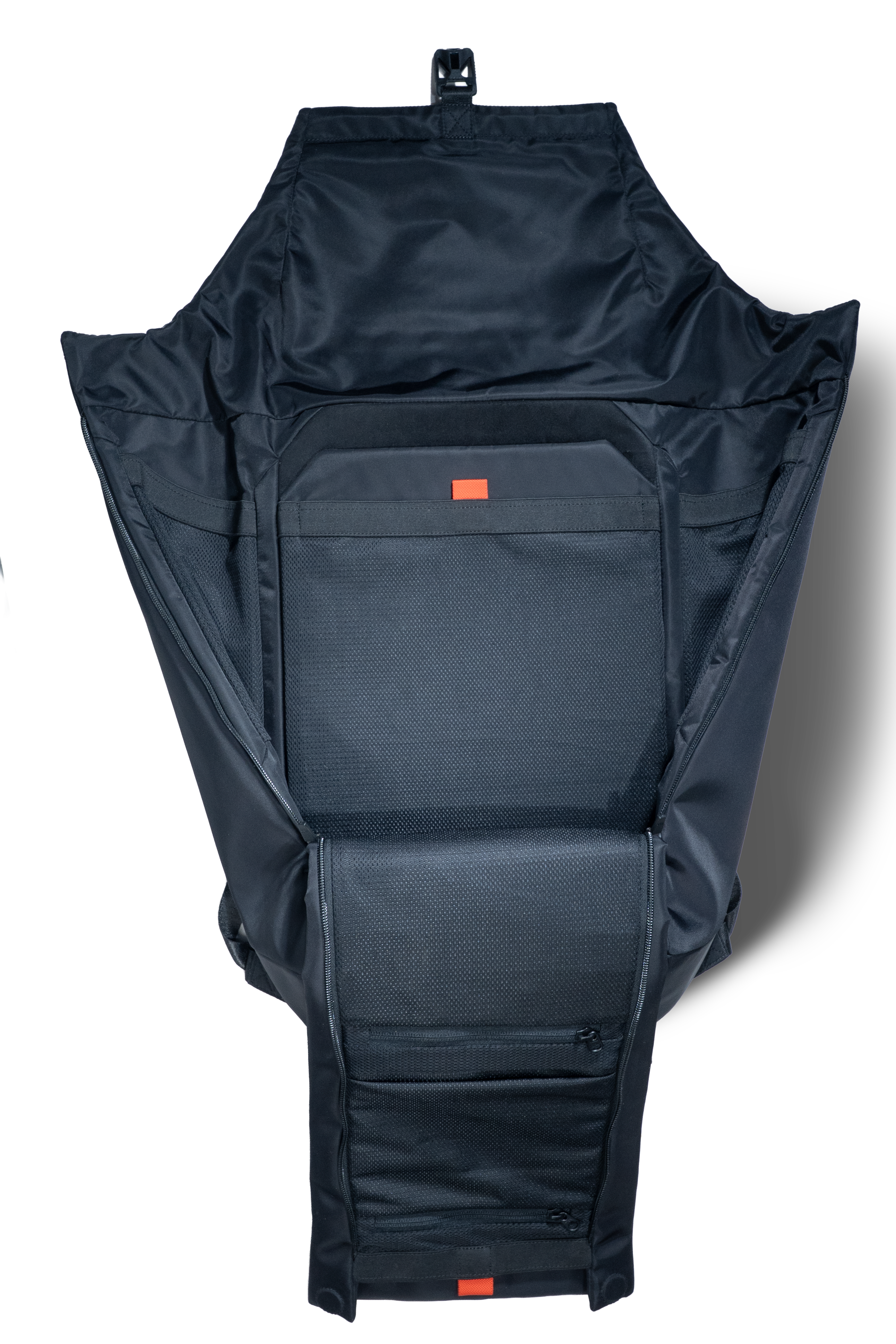EDC .20 Backpack Front Flat Open View in Urban Onyx