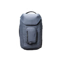 Front view of the slate gray Ulūk Outdoors EDC.28 backpack with an attached front tech pouch.