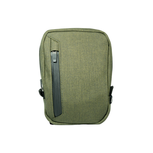 Front view of the olive green Ulūk Outdoors EDC.X Microsling bag.