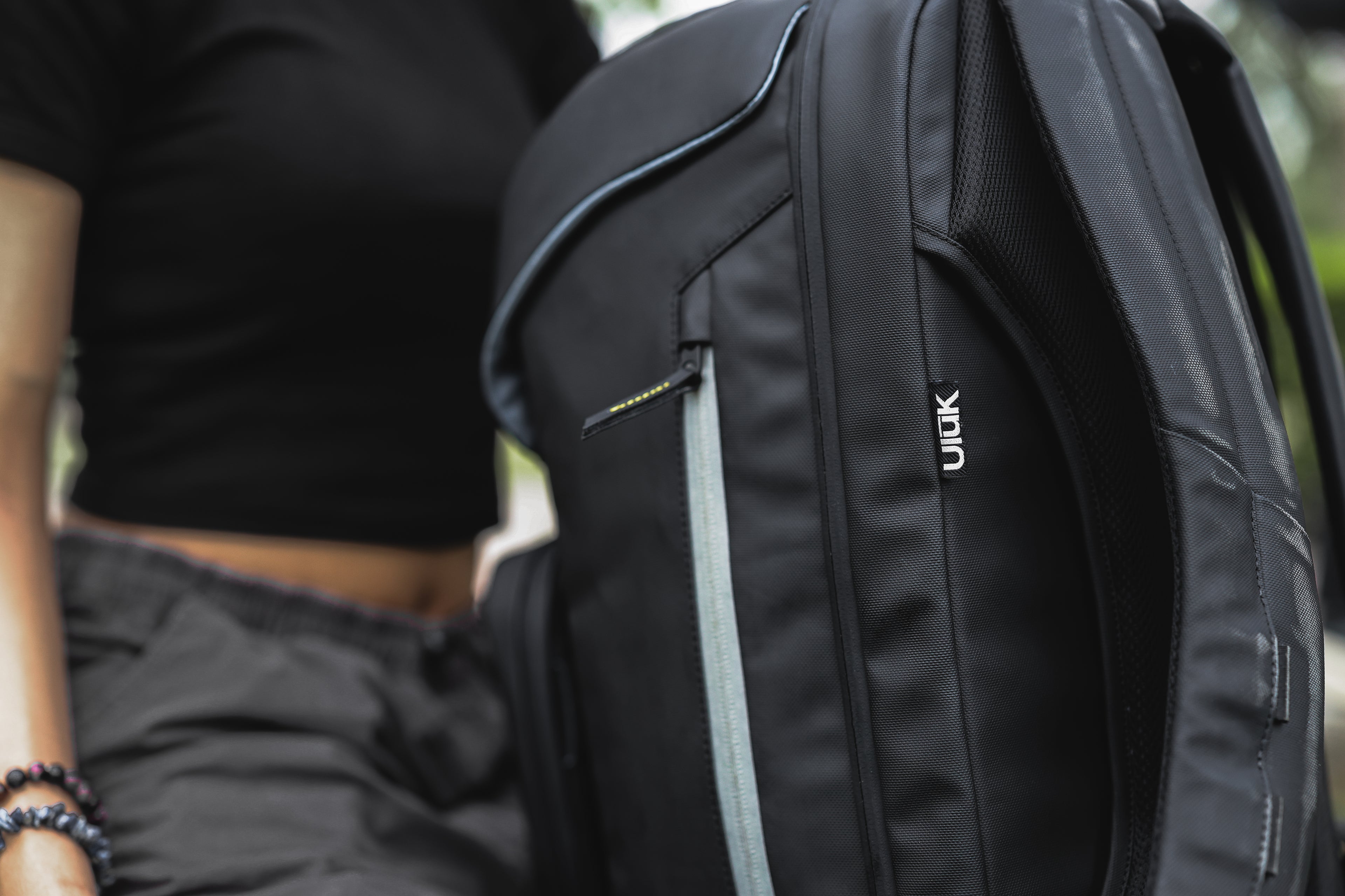 Edc .28 TPU Onyx Black Backpack Side detail by Ulūk Outdoors 