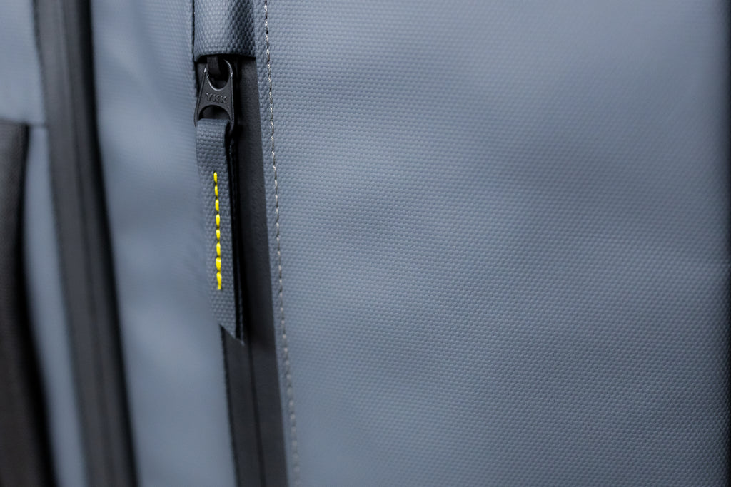 Close-up of the waterproof TPU shell material used in the EDC 28 backpack by Uluk Outdoors