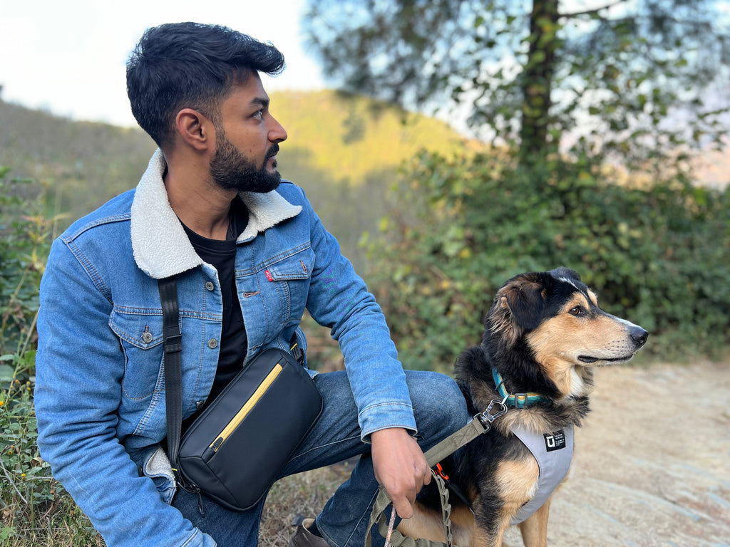 Person wearing EDC 2L TPU Onyx Black Sling  by Uluk Outdoors