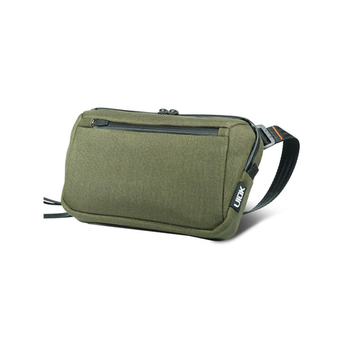 ULŪK EDC.2L Cordura Olive Sling bag front view with compact design and premium Cordura construction